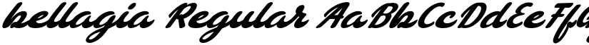 bellagia Regular font