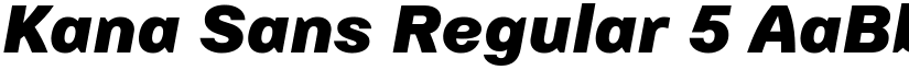 Kana Sans Regular 5 font