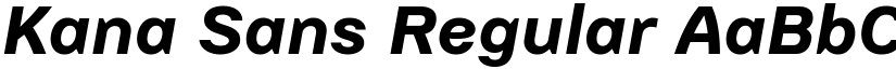 Kana Sans Regular font