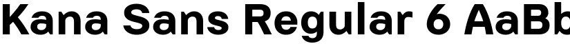 Kana Sans Regular 6 font