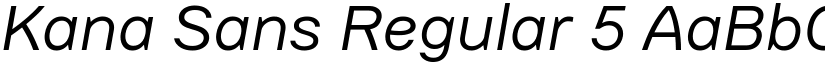 Kana Sans Regular 5 font