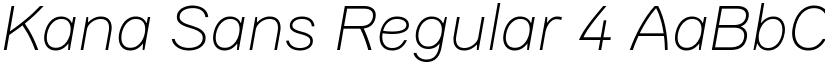 Kana Sans Regular 4 font