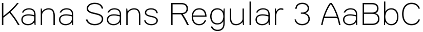 Kana Sans Regular 3 font