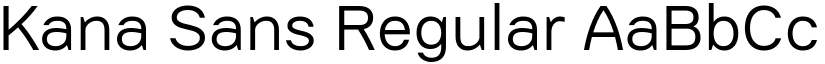 Kana Sans Regular font
