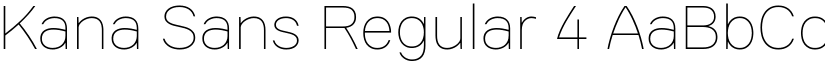 Kana Sans Regular 4 font