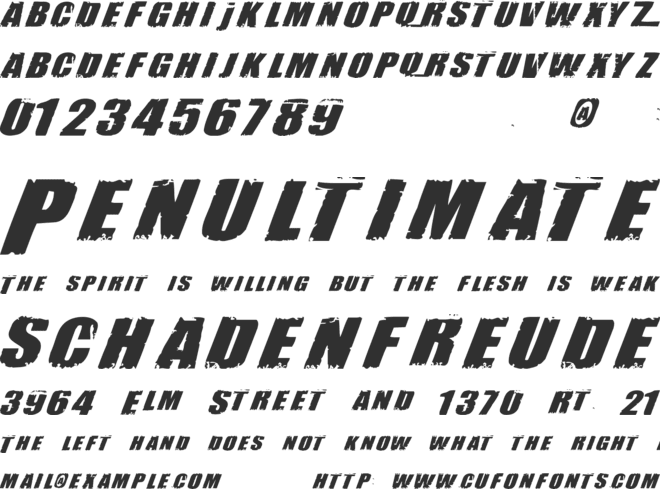 Revolution font preview