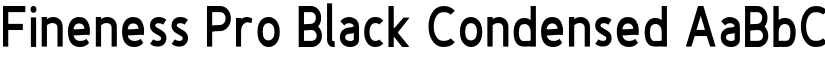 Fineness Pro Black Condensed font
