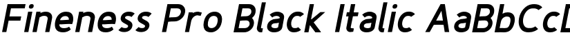 Fineness Pro Black Italic font
