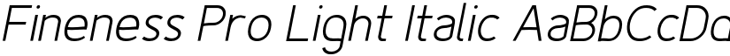 Fineness Pro Light Italic font