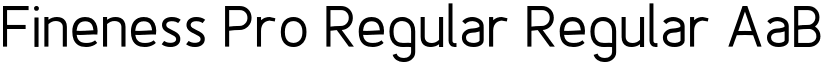 Fineness Pro Regular Regular font
