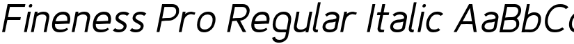Fineness Pro Regular Italic font