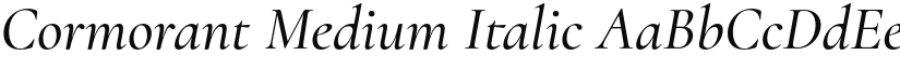 Cormorant Medium Italic font