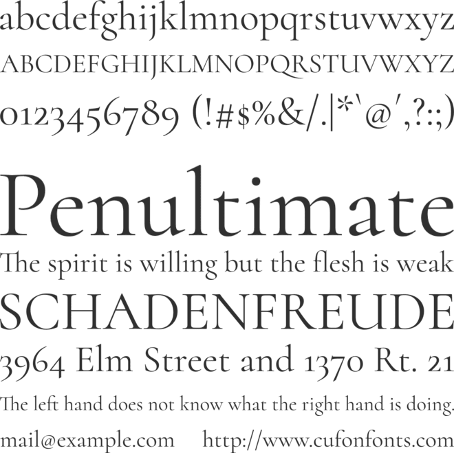 Cormorant font preview
