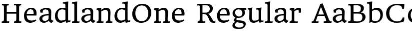 HeadlandOne Regular font