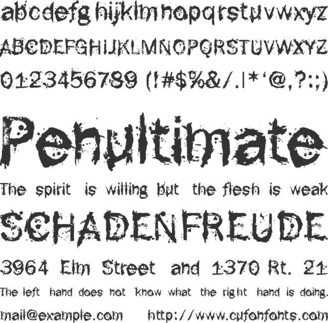 F-Rotten Font font preview