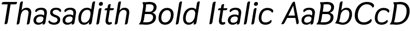 Thasadith Bold Italic font