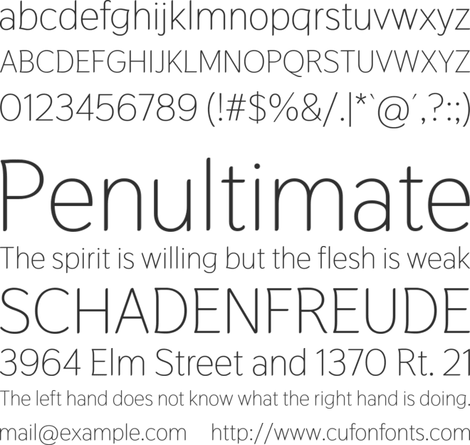 Thasadith font preview