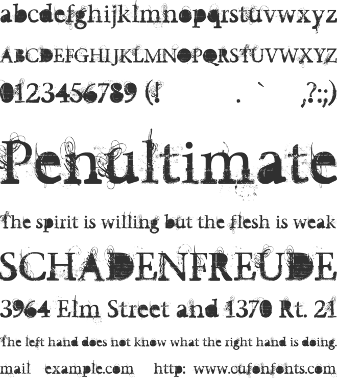 Undecapped Vinyl font preview