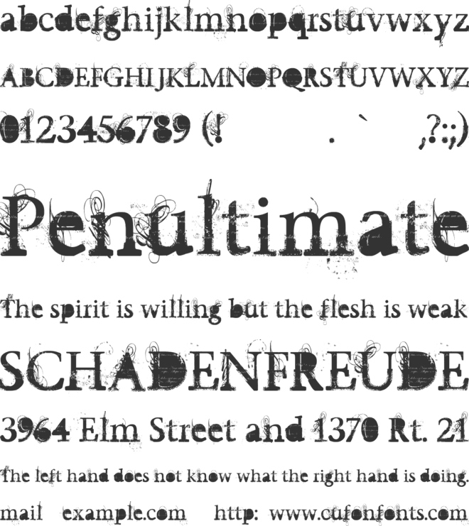 Undecapped Vinyl font preview