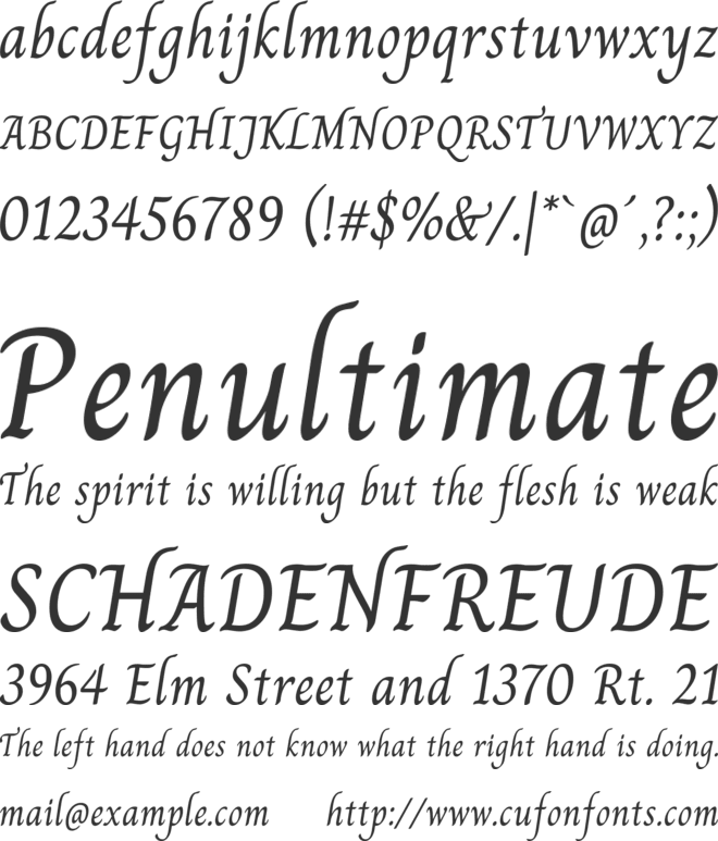 Charm font preview