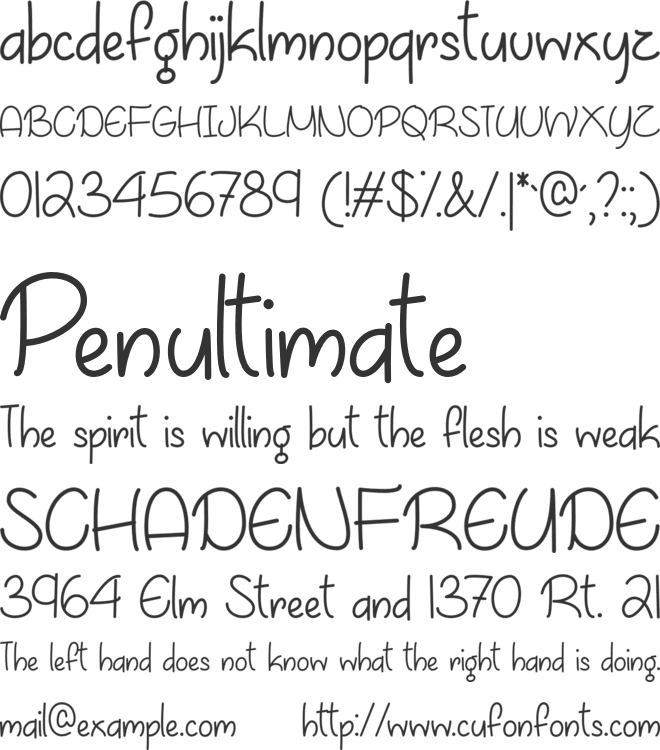 April Flowers font preview