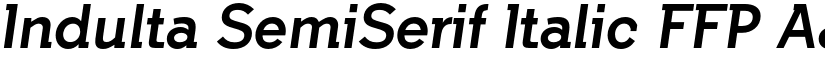 Indulta SemiSerif Italic FFP font