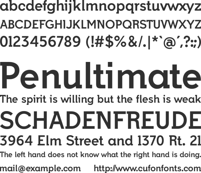 Indulta font preview
