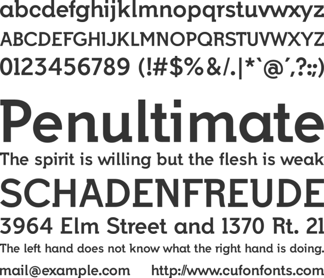 Indulta font preview