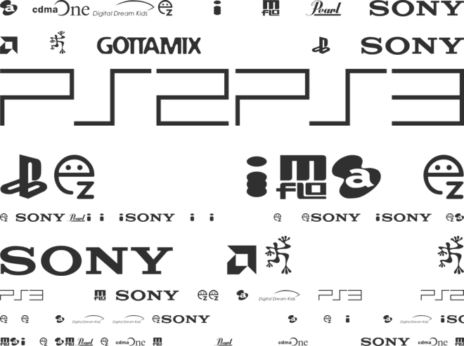 SONY's Logo font preview