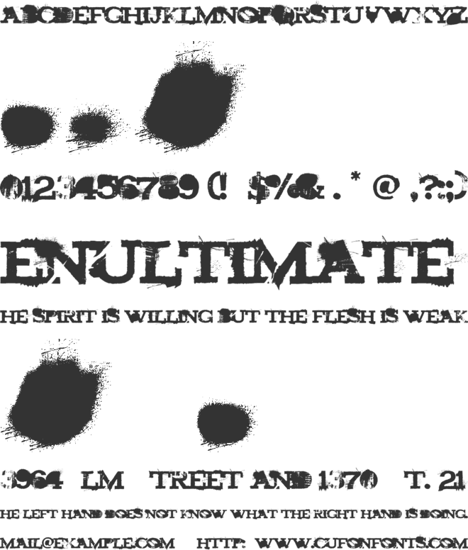 Brand New Burn font preview