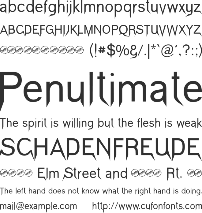 Vampetica font preview