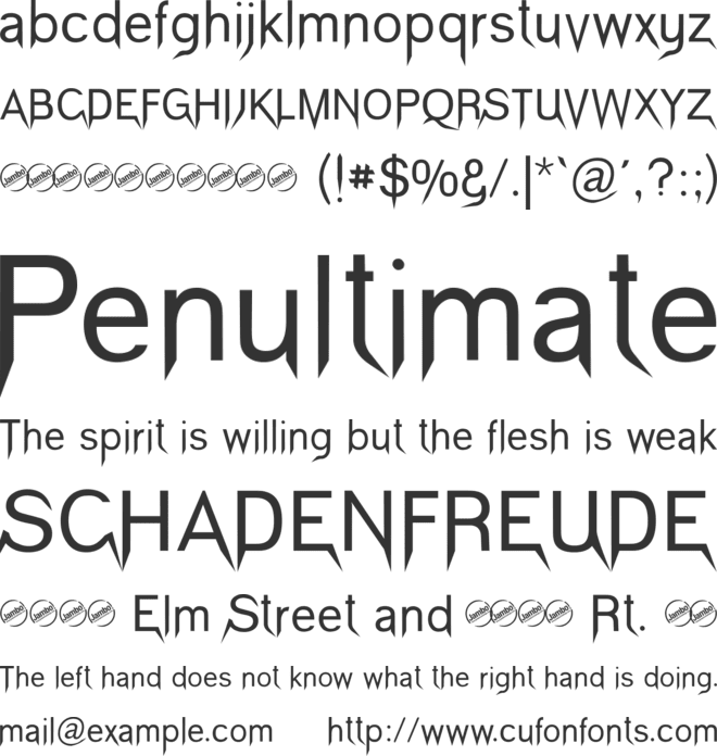 Vampetica font preview