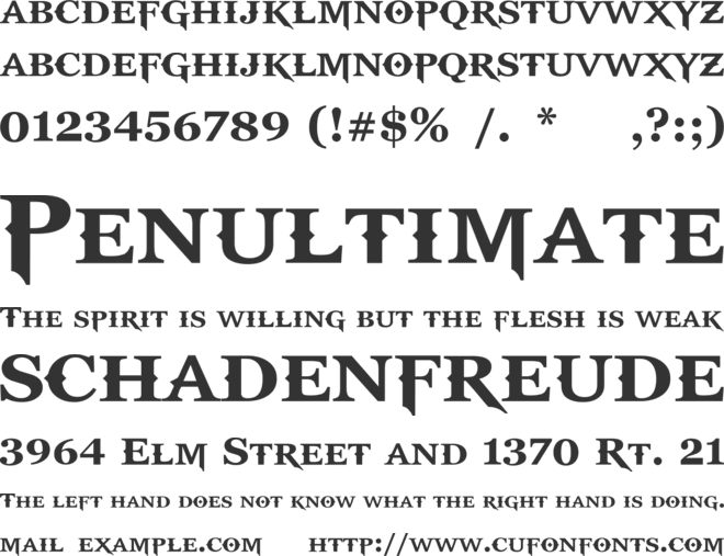 GodOfWar font preview