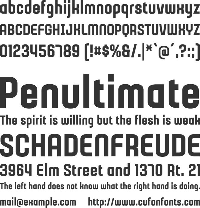 GubiaAlternate font preview