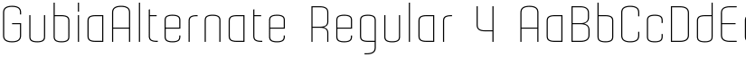 GubiaAlternate Regular 4 font