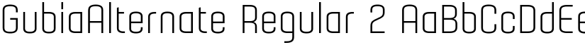 GubiaAlternate Regular 2 font
