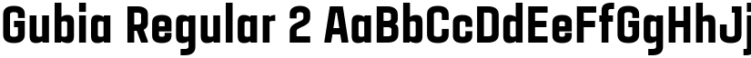 Gubia Regular 2 font