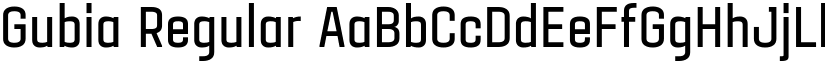 Gubia Regular font