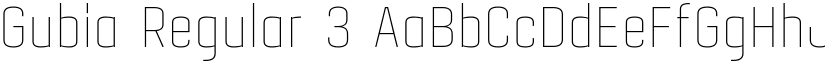 Gubia Regular 3 font