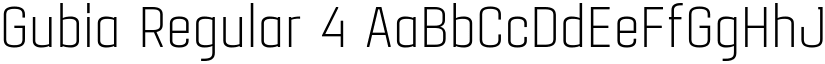 Gubia Regular 4 font