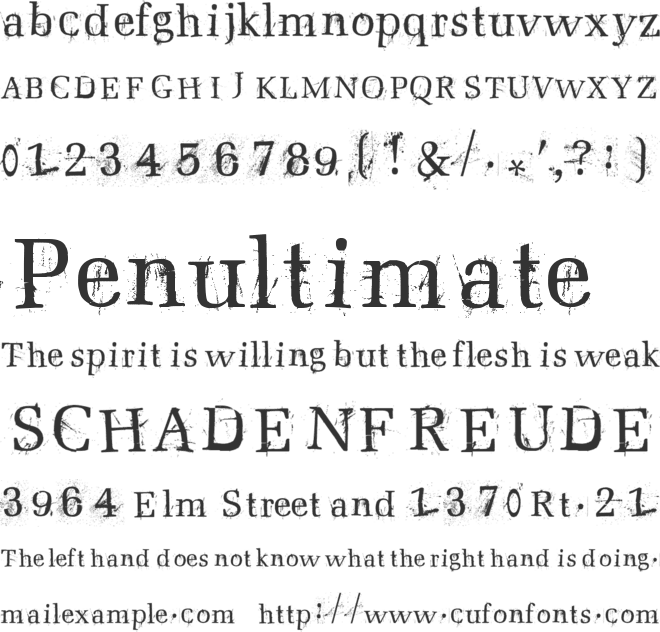 Postnuclear font preview