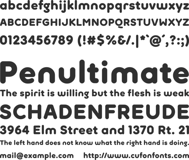 Ultima font preview