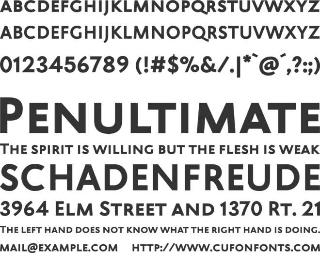 Trajana Sans font preview