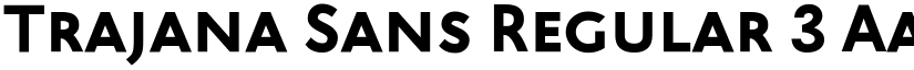 Trajana Sans Regular 3 font