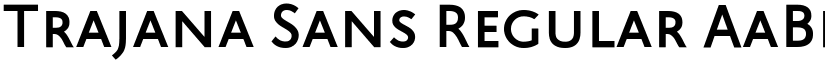 Trajana Sans Regular font