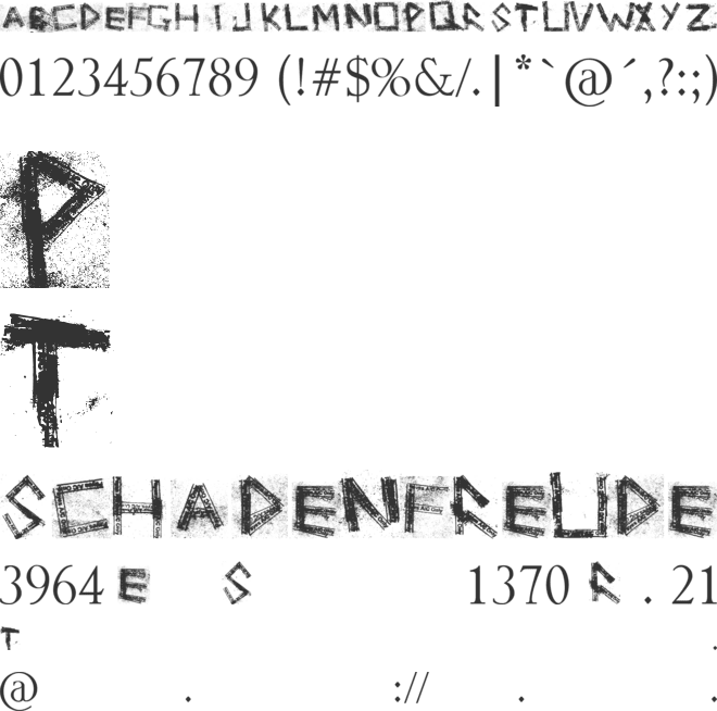 Grunge Zinda Bad font preview