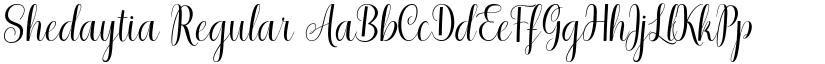 Shedaytia Regular font