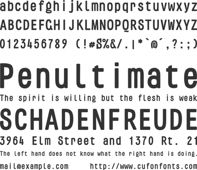 telegramoA font preview