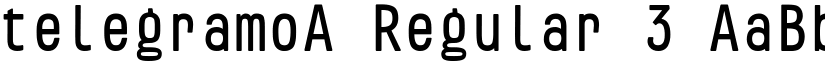 telegramoA Regular 3 font