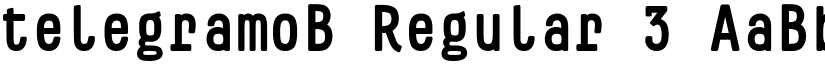 telegramoB Regular 3 font